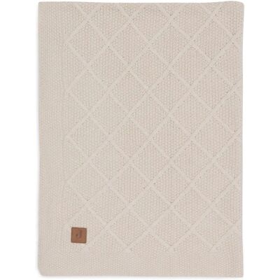 Jollein Model Check Knit Baby Blanket - Oatmeal Jollein Model Check Knit Baby Blanket - Oatmeal