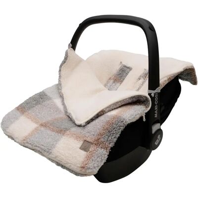 Jollein Baby Footmuff - Check Boucle, Multi, Fits 3/5-Point Harness - Baby Cover Jollein Baby Footmuff - Check Boucle, Multi, Fits 3/5-Point Harness - Baby Cover