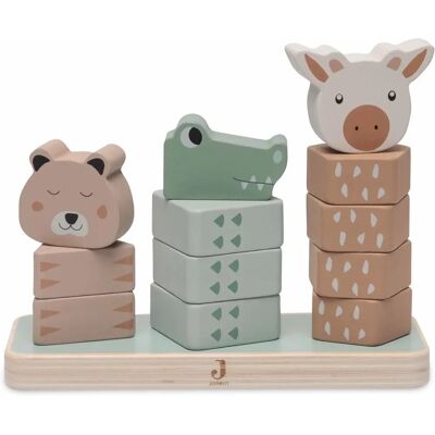 Jollein Bloques de Construcción de Animales de la Jungla - Juguetes de Construcción Jollein Bloques de Construcción de Animales de la Jungla - Juguetes de Construcción
