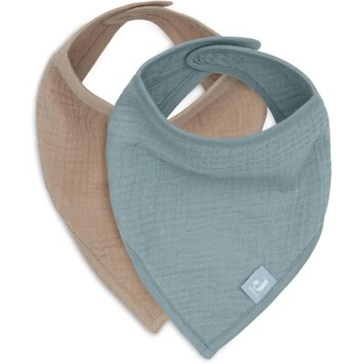 Jollein Baberos para Bebés - Pack de 2, Gasa de Algodón Suave, Cuello Ajustable Jollein Baberos para Bebés - Pack de 2, Gasa de Algodón Suave, Cuello Ajustable