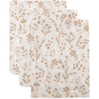 Jollein - Bloomy Hydrofiele washandjes - 3 stuks - 15x20 cm Jollein - Bloomy Hydrofiele washandjes - 3 stuks - 15x20 cm