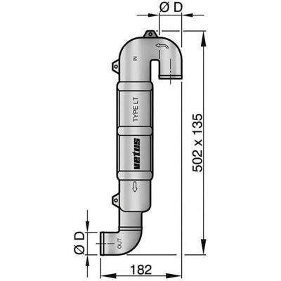 Vetus - Lt60 - Grey - Swan Neck - Exhaust System Vetus - Lt60 - Grey - Swan Neck - Exhaust System