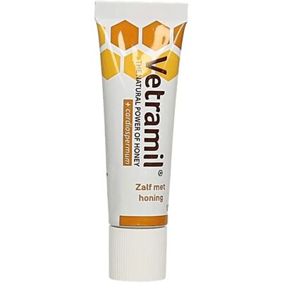 Vetramil Pommade Miel pour Plaies - Soutien à la Récupération de la Peau - Publicité Vetramil Pommade Miel pour Plaies - Soutien à la Récupération de la Peau - Publicité