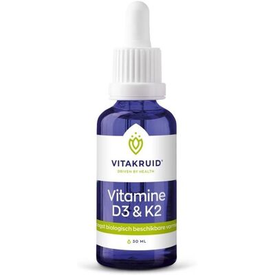 Vitakruid Vitamine D3 & K2 druppels - Voedingssupplement Vitakruid Vitamine D3 & K2 druppels - Voedingssupplement