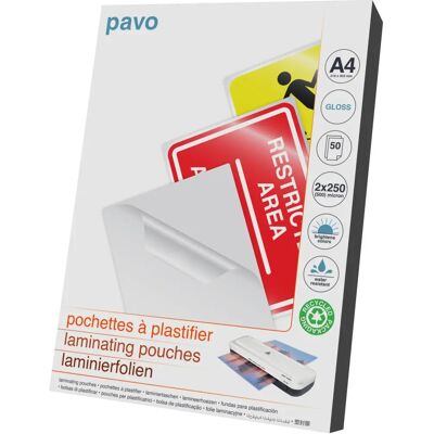 Pavo Glänzende A4 Laminierhüllen - 2 Packungen Pavo Glänzende A4 Laminierhüllen - 2 Packungen