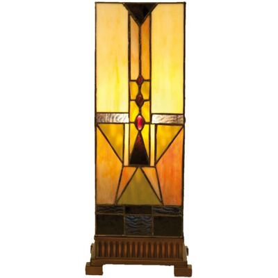 LumiLamp - Tiffany Tafellamp - Beige - Table lamp LumiLamp - Tiffany Tafellamp - Beige - Table lamp