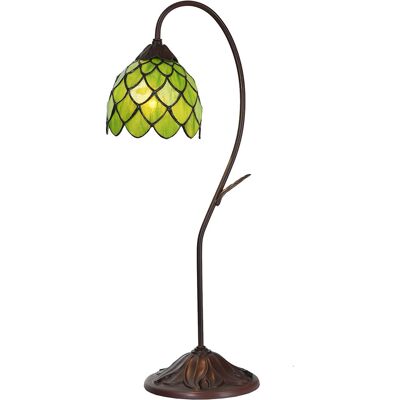LumiLamp Lampe de table Tiffany Verre Vert - Lampe de table - Publicité LumiLamp Lampe de table Tiffany Verre Vert - Lampe de table - Publicité