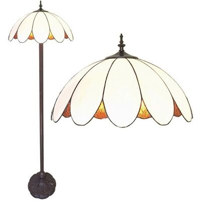 LumiLamp Tiffany Stojací lampa Ø46x166 cm - Bílý akrylátové sklo LumiLamp Tiffany Stojací lampa Ø46x166 cm - Bílý akrylátové sklo