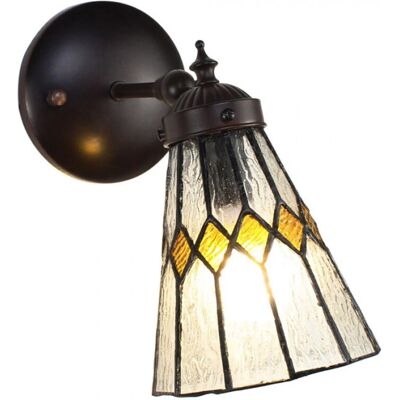 LumiLamp - Tiffany - Čiré sklo - Kulaté kovové - Nástěnné svítidlo LumiLamp - Tiffany - Čiré sklo - Kulaté kovové - Nástěnné svítidlo