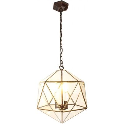 LumiLamp - Hanglamp 35x35x140 cm Transparant Metaal Glas - Průhledný - Kovové Sklo - Stropní lampa LumiLamp - Hanglamp 35x35x140 cm Transparant Metaal Glas - Průhledný - Kovové Sklo - Stropní lampa