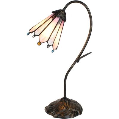 LumiLamp - Tiffany Tafellamp 48 cm - Hnědá - Table lamp LumiLamp - Tiffany Tafellamp 48 cm - Hnědá - Table lamp