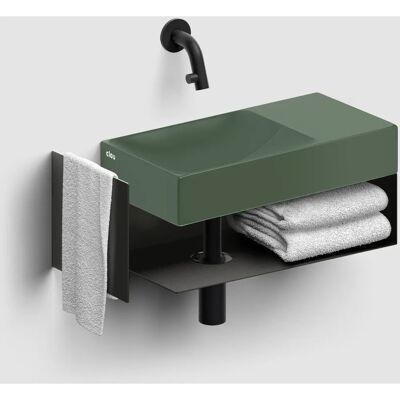 Clou Vale Recht Keramik - Handwaschbecken 38 cm - Waschbecken Clou Vale Recht Keramik - Handwaschbecken 38 cm - Waschbecken