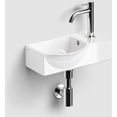 Clou InBe Keramik - Handwaschbecken - Keramikmaterial, Rechte Wasserhahnbohrung, Inklusive Ablaufgarnitur - Waschbecken Clou InBe Keramik - Handwaschbecken - Keramikmaterial, Rechte Wasserhahnbohrung, Inklusive Ablaufgarnitur - Waschbecken