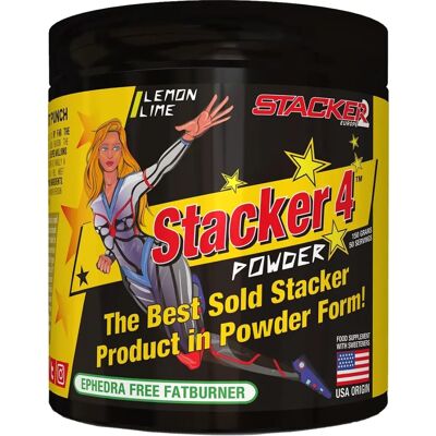Stacker2 Europe - Stacker 4 Poudre - Citron Lime - 150g - Publicité Stacker2 Europe - Stacker 4 Poudre - Citron Lime - 150g - Publicité