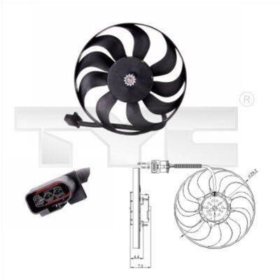 Tyc 837-0006 Kølevifte - Motor og Radiator Tyc 837-0006 Kølevifte - Motor og Radiator