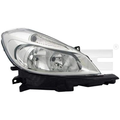 Reflektor Renault Clio III - Prawy H7/H7, Silnik elektryczny, Chrom Reflektor Renault Clio III - Prawy H7/H7, Silnik elektryczny, Chrom