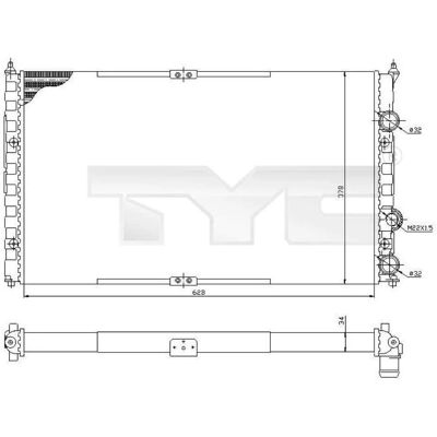 Ψυγείο TYC 737-0057 - Χειροκίνητο κιβώτιο - SEAT Ibiza 2 & Inca Ψυγείο TYC 737-0057 - Χειροκίνητο κιβώτιο - SEAT Ibiza 2 & Inca