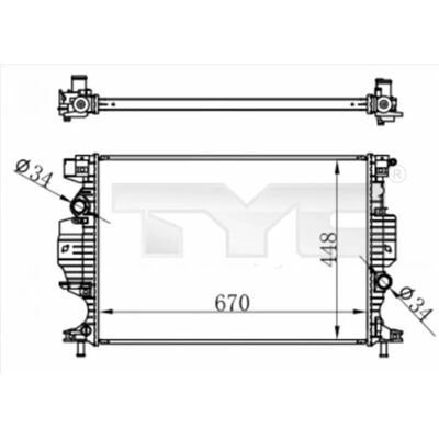 TYC 710-0060 Ψυγείο κινητήρα - Ψύξη κινητήρα - Συμβατό με OEM Ford TYC 710-0060 Ψυγείο κινητήρα - Ψύξη κινητήρα - Συμβατό με OEM Ford
