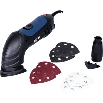 Ferm Delta Lixadeira - 280W - Inclui 6 folhas de lixa - Lixadora orbital aleatória Ferm Delta Lixadeira - 280W - Inclui 6 folhas de lixa - Lixadora orbital aleatória