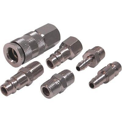 Ensemble de Connecteurs Métalliques pour Tuyau d'Air Ferm ATA1025 - 6 pcs - Publicité Ensemble de Connecteurs Métalliques pour Tuyau d'Air Ferm ATA1025 - 6 pcs - Publicité