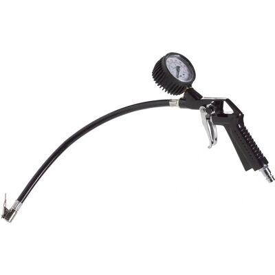 Inflador de pneus Ferm - 8 bar com manómetro Inflador de pneus Ferm - 8 bar com manómetro