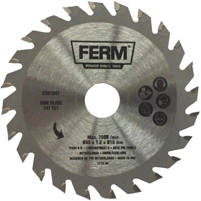 Lâmina de Serra Circular Ferm CSA1047 - 24 Dentes - 85mm Lâmina de Serra Circular Ferm CSA1047 - 24 Dentes - 85mm