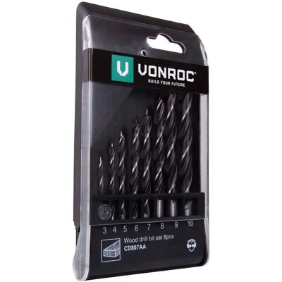 Ensemble de Forets VONROC - 3-10mm pour Bois - Publicité Ensemble de Forets VONROC - 3-10mm pour Bois - Publicité