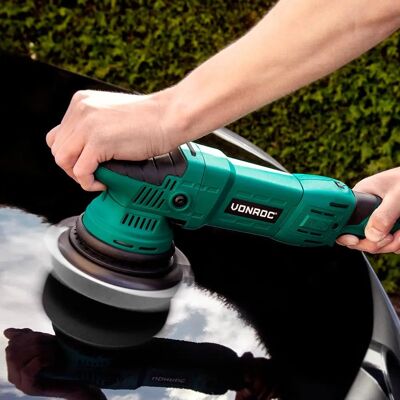 VONROC Levigatrice orbitale a doppia azione - 150mm, 1050W - Con dischi e borsa VONROC Levigatrice orbitale a doppia azione - 150mm, 1050W - Con dischi e borsa