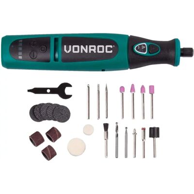 Multifonction VONROC 8V - 24 Accessoires, Sans Fil & Compacte - Publicité Multifonction VONROC 8V - 24 Accessoires, Sans Fil & Compacte - Publicité