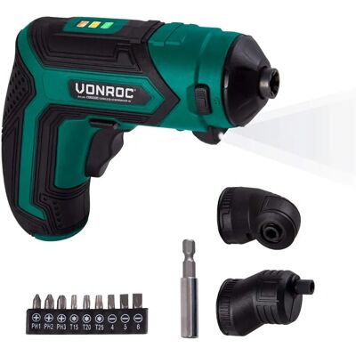 VONROC Accu Schroevendraaier - 4V, 9 Bits, LED Licht VONROC Accu Schroevendraaier - 4V, 9 Bits, LED Licht