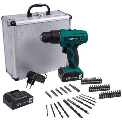 Taladro inalámbrico Vonroc 12V - 46 accesorios Taladro inalámbrico Vonroc 12V - 46 accesorios