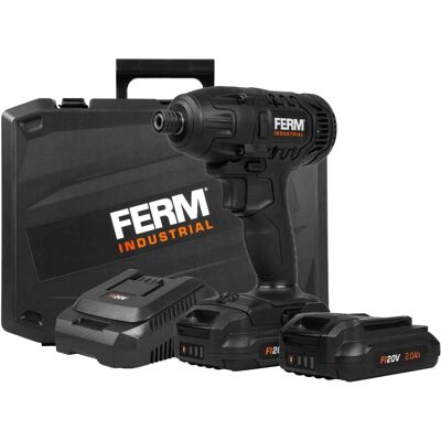 Ferm Destornillador de impacto inalámbrico FI20V - 150Nm, 2 baterías, cargador rápido Ferm Destornillador de impacto inalámbrico FI20V - 150Nm, 2 baterías, cargador rápido