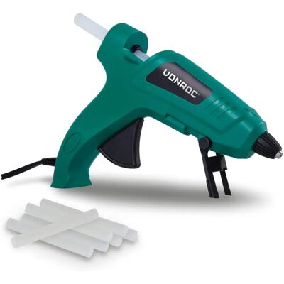 Pistolet à Colle Chaude VONROC - 70W, 11,2mm, Inclut 8 Bâtons - Publicité Pistolet à Colle Chaude VONROC - 70W, 11,2mm, Inclut 8 Bâtons - Publicité