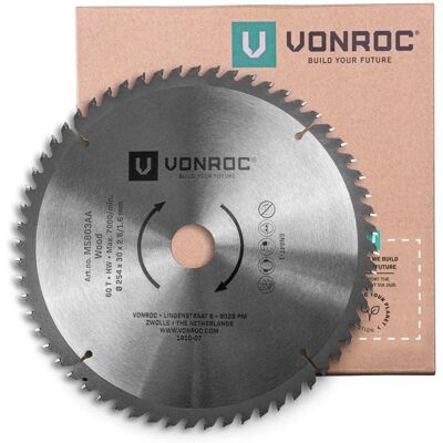 VONROC Lame universelle 254x30mm - 60 Dents - Publicité VONROC Lame universelle 254x30mm - 60 Dents - Publicité