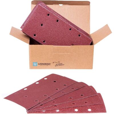 VONROC Set 50 Schleifpapier 92x187mm - Schleifkörner - Exzenterschleifer Zubehör VONROC Set 50 Schleifpapier 92x187mm - Schleifkörner - Exzenterschleifer Zubehör