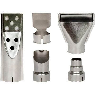 Ensemble de 5 buses pour pistolet à air chaud VONROC - Avec allume-barbecue, réflecteur, diffuseur, cônes petit et moyen - Publicité Ensemble de 5 buses pour pistolet à air chaud VONROC - Avec allume-barbecue, réflecteur, diffuseur, cônes petit et moyen - Publicité