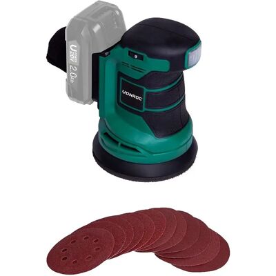 VONROC Exzenterschleifer - VPower 20V - Ø125mm - Staubbeutel & 12 Schleifpapiere VONROC Exzenterschleifer - VPower 20V - Ø125mm - Staubbeutel & 12 Schleifpapiere