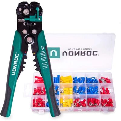 Kit d'outils automatiques pour câbles Vonroc - Sertir, Dénuder, Couper - Publicité Kit d'outils automatiques pour câbles Vonroc - Sertir, Dénuder, Couper - Publicité