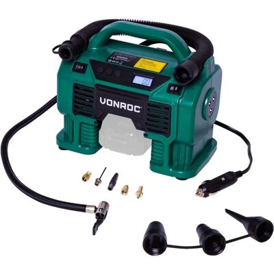 Compresseur VONROC VPower 20V - Batterie 20V & prise 12V - Publicité Compresseur VONROC VPower 20V - Batterie 20V & prise 12V - Publicité