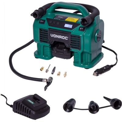 Vonroc VPower 20V Tragbarer Kompressor - 11 bar - mit Zubehör Vonroc VPower 20V Tragbarer Kompressor - 11 bar - mit Zubehör