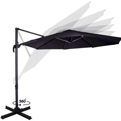 VONROC - Sonnenschirm Bardolino - 360° drehbar - UPF 50+ - Ø300cm - Anthrazit VONROC - Sonnenschirm Bardolino - 360° drehbar - UPF 50+ - Ø300cm - Anthrazit