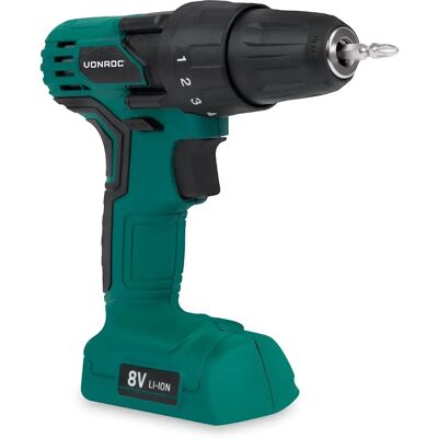 VONROC 8V Akku-Bohrer - Leicht, LED, 10 Drehmomenteinstellungen VONROC 8V Akku-Bohrer - Leicht, LED, 10 Drehmomenteinstellungen