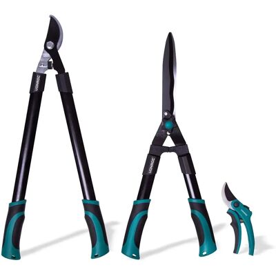 Juego de tijeras de podar - 3 piezas - VONROC Garden Tools Juego de tijeras de podar - 3 piezas - VONROC Garden Tools