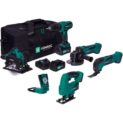VONROC Akku-Werkzeugset 20V - 5-teilig VONROC Akku-Werkzeugset 20V - 5-teilig