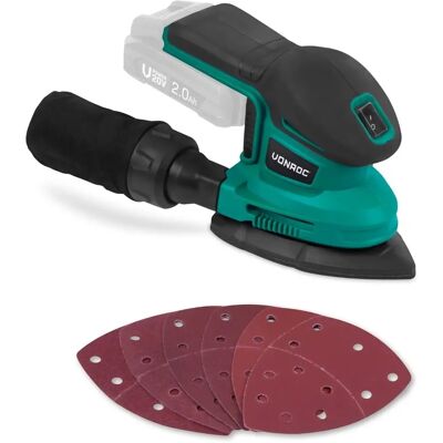 VONROC Handgeführte Schleifmaschine VPower 20V - Kompakt, Schnell & Staubfrei VONROC Handgeführte Schleifmaschine VPower 20V - Kompakt, Schnell & Staubfrei