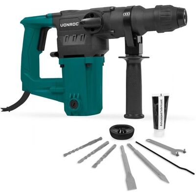 VONROC Martillo perforador 1050W - 4,5 Julios - 3 funciones - SDS Plus VONROC Martillo perforador 1050W - 4,5 Julios - 3 funciones - SDS Plus