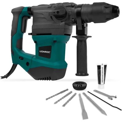 VONROC Bohrhammer 1500W - 6 Joule - 4 Funktionen - SDS Plus VONROC Bohrhammer 1500W - 6 Joule - 4 Funktionen - SDS Plus