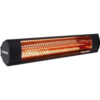 VONROC - Infrarotheizung - 2000W - Wandmontage - Niedrigblende - Modell Marsili Compact - Schwarz VONROC - Infrarotheizung - 2000W - Wandmontage - Niedrigblende - Modell Marsili Compact - Schwarz