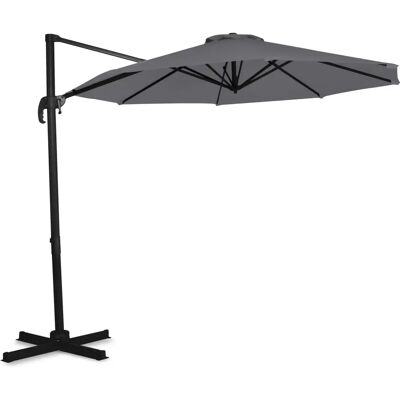 VONROC Premium 300cm Grauer Sonnenschirm mit Neigung & Drehung - UV50+ VONROC Premium 300cm Grauer Sonnenschirm mit Neigung & Drehung - UV50+