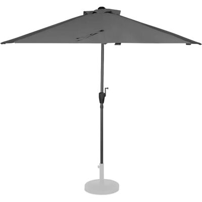 VONROC Magione Halbrunder Balkonparasol - UV 50+ - Grau VONROC Magione Halbrunder Balkonparasol - UV 50+ - Grau